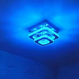 honeywolf 2layer square shape multicolor dimmable for living room, bedroom, resort Chandelier Ceiling Lamp-picture-14