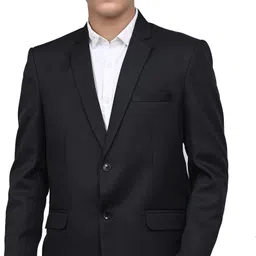 blackzed Men Solid Single Breasted Casual, Festive & Wedding, Party, Formal Blazer image 5