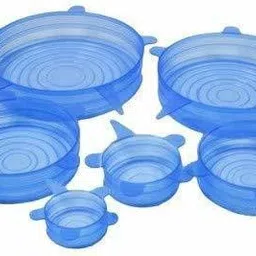 kuisner Flexible And Microwave Safe Silicone Lid Suitable For All Size And Shaped Bowls 8 inch Lid Set image 1