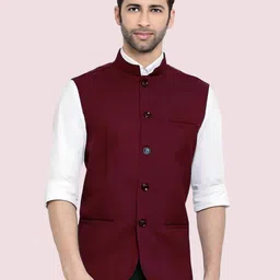 rocksy Men Solid Nehru Jacket-picture-25