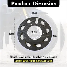 Carbon Finish Wind Design Pro Disc Wheel Cover 17 Inch Pulsar RS/NS All Models Bike Fairing Kit-image-27