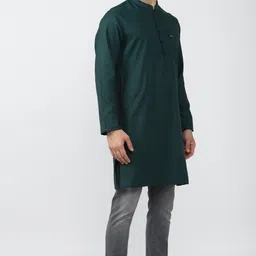 peter england Men Printed Cotton Blend Straight Kurta image 2