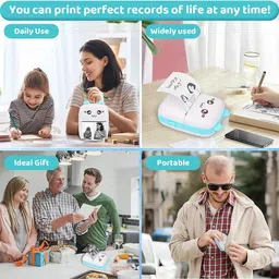 UK Enterprise Label Thermal Bluetooth Printer with 10 Pcs Thermal Roll Portable Label Printer Pocket Mobile Printer image 2