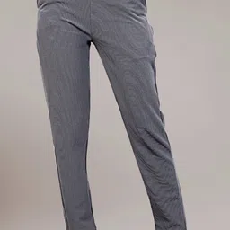 leewan Women Striped Grey Track Pants-picture-10