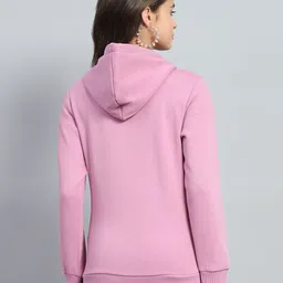monte carlo Women Full Sleeve Solid Hooded Sweatshirt image 2
