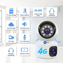 Maizic Smarthome Supercams 4G 2 in1 2K Indoor Home Security Camera Security Camera image 3