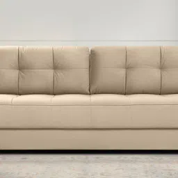 casacraft from pepperfry Calliro Convertible Sofa Cum Bed in Cream Colour image 1