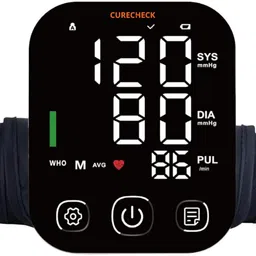 curecheck Rechargeable Fully Automatic Blood Pressure Machine For Home Use with Voice Announcement Function ( No need to Install batteries ) Bp Monitor-picture-19