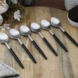 vareesha Radiant Black Stainless Steel (Set of 6) Tea Spoon-picture-9