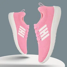 deer rock Bouncer-01 Running shoes for girls | party wear shoes for girls | Latest Stylish Casual sneakers for girls | Lace up lightweight shoes for running, walking,m trekking, & party shoes Running Shoes For Women (Pink) Walking Shoes For Women-picture-17