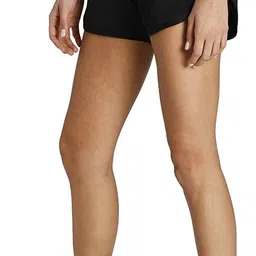 puma Solid Women Black Regular Shorts image 2