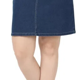 revella fashion Women Solid Straight Blue Skirt-picture-10