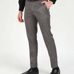 sam & jack Men Relaxed Grey Viscose Rayon Trousers image 2