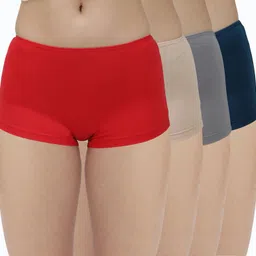 Pack of 4 Women Boy Short Multicolor Panty-image-67