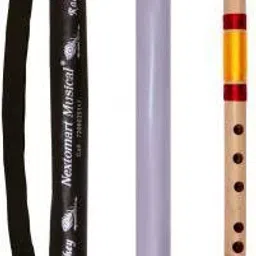 nextomart D Natural 6 Hole Bamboo Flute Size 17 Inch Bansuri with Free Bag Cover Bamboo Flute image 2