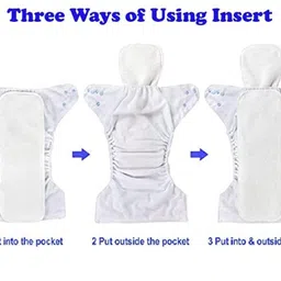 smilykid Large Cloth Button Diaper Combo - 1 diaper yellow with black insert image 2