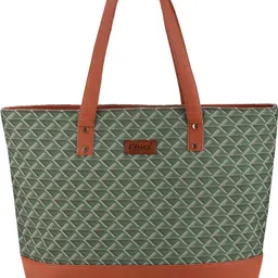 Women Green, Black Tote-image-1