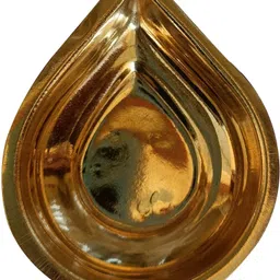 craft world Brass Base Diyas (Height: 3 CM) Brass (Pack of 3) Table Diya Set image 2