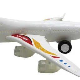 Big size friction powered aeroplane toy white color-image-11