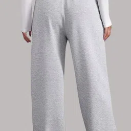 qeoncloset Women Solid Grey Track Pants image 2