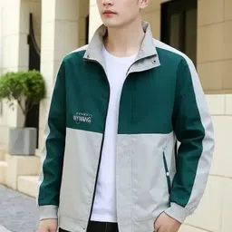 azyhub Men Striped, Colorblock Casual Jacket image 4