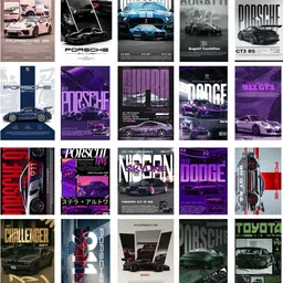 PACK OF 20 CAR POST,4X6INCH EACH FOR GENZ AESTHETIC WALL ARTS WALL DECOR POSTERS Photographic Paper-image-7