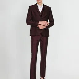 arrow Men Double-breasted Solid Suit image 2