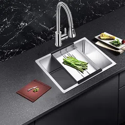 tantia Royal 24x18x10 Single Bowl Handmade Kitchen Sink, Brushed Finish Vessel Sink-picture-22
