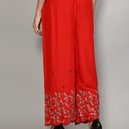 GRACIT Floral Embroidered Flared Palazzo image 4