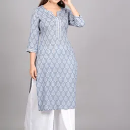 SkyaSia Ethnic Motif Printed Regular Kurta With Palazzos image 5