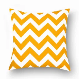 sej by nisha gupta Yellow Geometric Cotton 16 x 16 Inches Cushion Covers (Set of 10) image 5