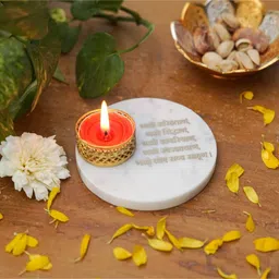 home arte White Marble Figurine Tea light Holder image 4