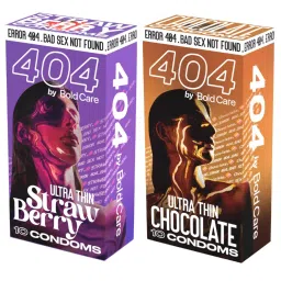 Bold Care 404 Super Ultra Thin Chocolate Flavored Condoms For Men (Chocolate + Strawberry)-image-34