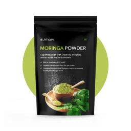 Sukham Organic Moringa (Drumstick) Leaves Powder | 250 g | 50 Servings | Natural Multi-vitamin | Good for Hair, Skin & Gut | Superfood rich with calcium, iron & magnesium | For Men & Women-image-69
