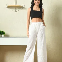 FERANOID Women Embroidered Ethnic Palazzo-image-99