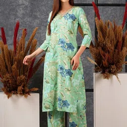 KALINI Women Floral Printed Regular Kurta with Palazzos-picture-28