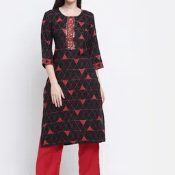 KALINI Women Black Printed Kurti with Palazzos-picture-23