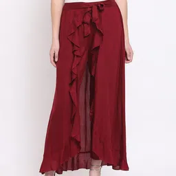 RIVI Women Flared Ruffle Palazzos-picture-40