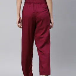 TWIN BIRDS Solid Relaxed Fit Palazzos image 4