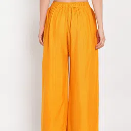 TAG 7 Women Yellow & Red Set of 2 Flared Ethnic Palazzos image 2