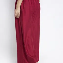 GRACIT Women Maroon Flared Ethnic Palazzos image 5