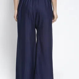 GRACIT Women Pack Of 2 Navy Blue & Brown Ethnic Palazzos image 3