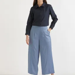 SAADAA Wide Leg Mid Rise Palazzos image 3