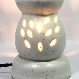 bharti traders Electric Aroma Diffuser Set Round Shape Burner Diffuser Set ROSE LAVNEDAR (10 ml) Table Lamp-picture-13