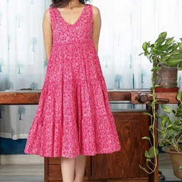 fashion2wear Women A-line Pink Midi/Calf Length Dress-picture-21