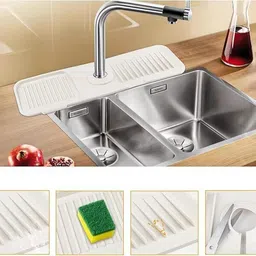 nuvixa Sink Drainer Pad Non Slip Soap, Shampoo, Handwash Bottle, Holder Sink Plug image 5