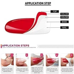 ruby face Combo Kit of UV Top Coat Glossy and Base Coat Rubber 7.5ml Each Pack Nail Art Design Manicure Gifts for Women, Transparent (Pack of 2) image 4