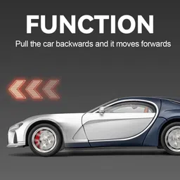 zuuluzrs Metal Pull Back Die-cast Car 1:24 Bugatti Super Car image 4