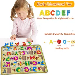 popplop Educational Learning Letter Toys Lower Case Alphabet Small ABC Puzzle Board image 2