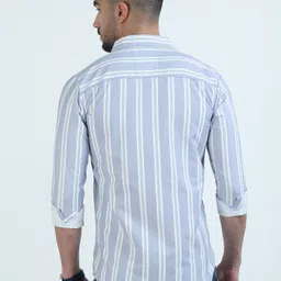 rocket science Men Regular Fit Striped Spread Collar Casual Shirt image 2